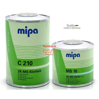 کیلر دوجزئی نرمال+هاردنر MS C210 + MS 10 میپا Mipa ساخت آلمان Mipa Clear Coat